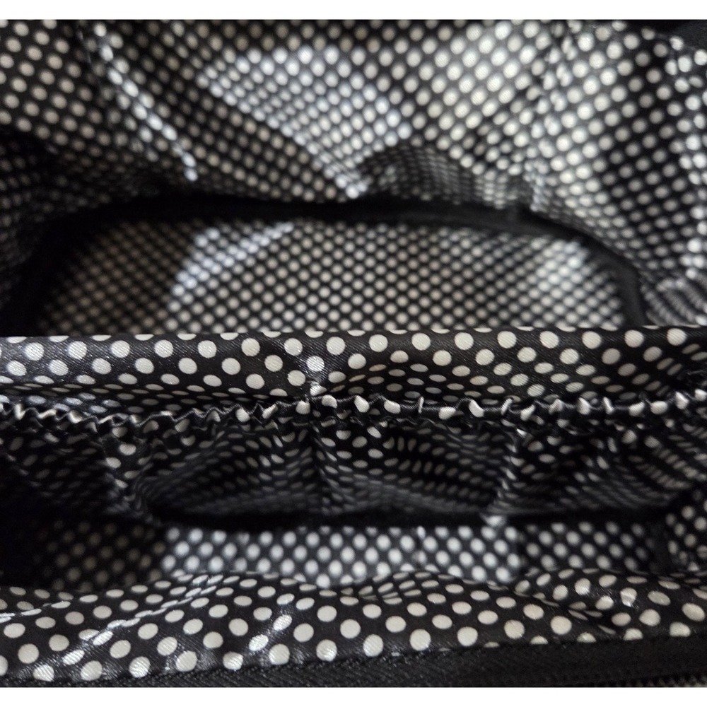 Caboodles Faux Black‎ Patent Leather Quilted Zip Makeup Case Insert/Brush Slots - Picture 8 of 8
